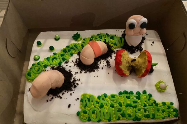 Photo of a worm cake