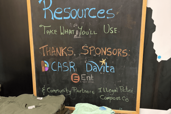 Community resources chalkboard