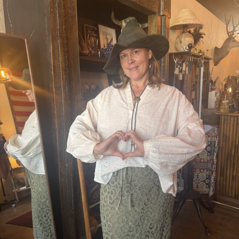 candace wearing cowgirl outfit